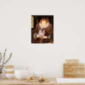 Pug 2 (bruin) - Koningin Poster (Keuken)