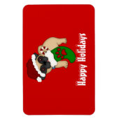 PUG #2 Kerstmis Premium magneet (Verticaal)