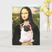 Pug 3 (zonsondergang) - Mona Lisa Kaart (Gele Bloem)
