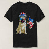 Pug 4 juli Funny Gift T-shirt (Design voorkant)