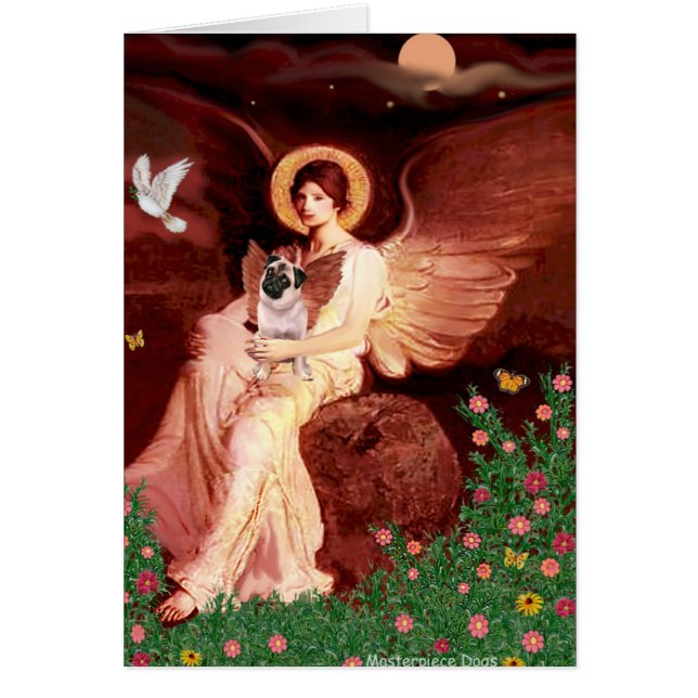 Pug 5 (fawn) - Zittende engel (Voorkant)