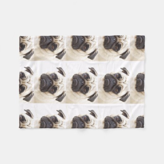 pug-7 fleece deken (Voorkant (Horizontaal))
