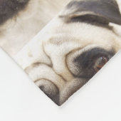 pug-7 fleece deken (Hoek)