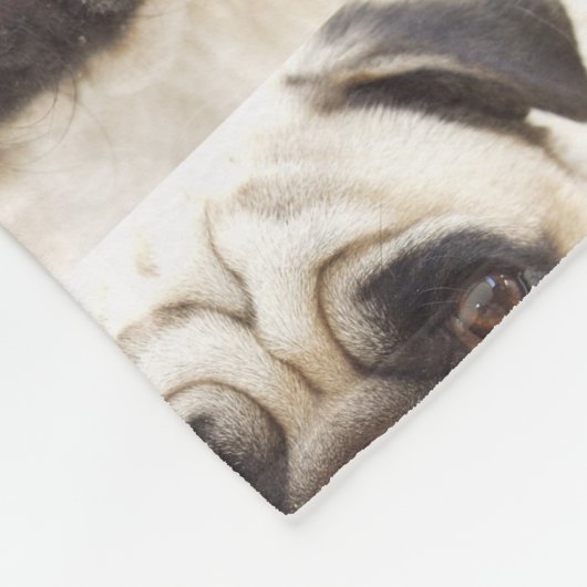 pug-7 fleece deken (Hoek)