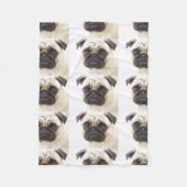 pug-7 fleece deken (Voorkant)