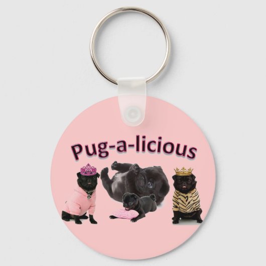 Pug-A-Licious Sleutelhanger (Voorkant)