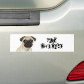 Pug aan boord bumpersticker (Op auto)