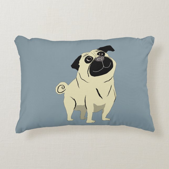 Pug Accent Kussen (Voorkant)
