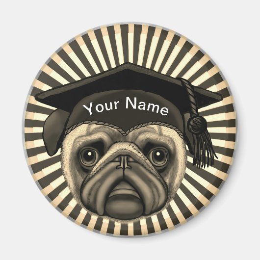 Pug Afstudeerders Magneet (Voorkant)