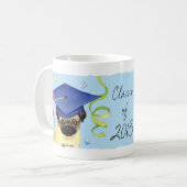 Pug Afstuderen Koffiemok (Voorkant links)