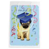 Pug Afstuderen Medium Cadeauzakje (Achterkant)