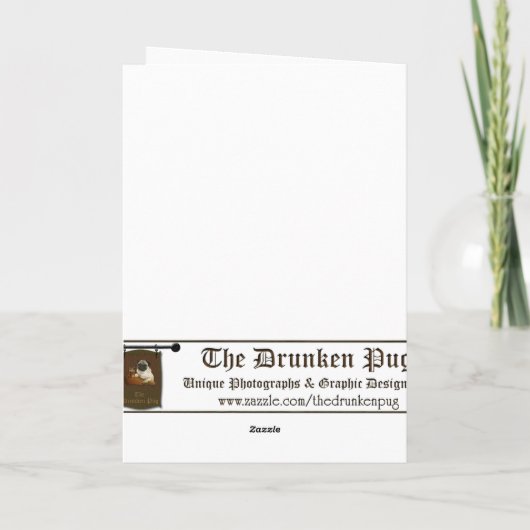 Pug afstuderenkaart kaart (Achterkant)