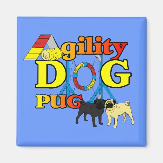 Pug_Agility Gifts Magneet (Voorkant)