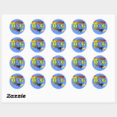 Pug_Agility Gifts Ronde Sticker (Vel)