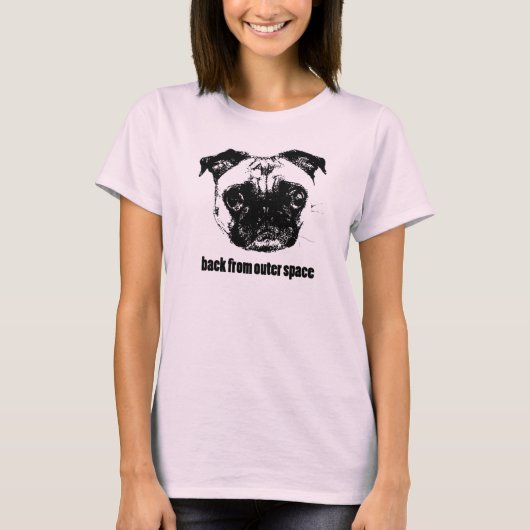 pug alien - terug uit de ruimte t-shirt (Voorkant)