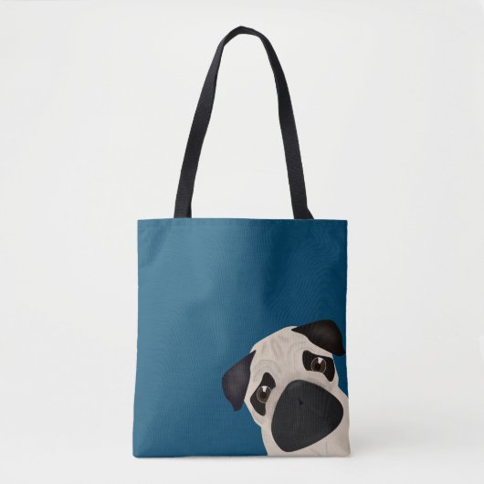 Pug Allover-Tas Tote Bag (Voorkant)