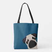 Pug Allover-Tas Tote Bag (Achterkant)
