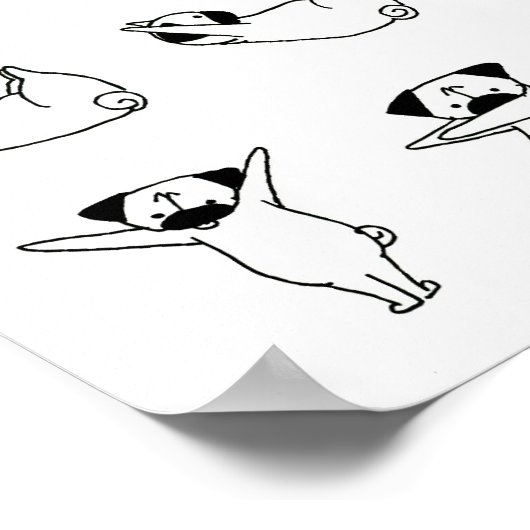 Pug Alphabet A-Z Poster (Hoek)