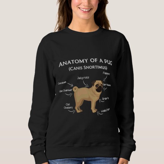 Pug Anatomy Classic T-shirt 40 (Voorkant)