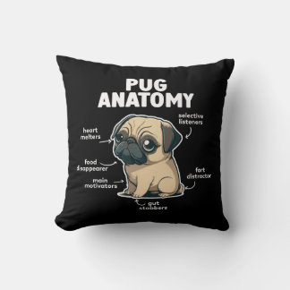 Pug Anatomy Fawn Pug Sierkussen