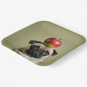 Pug Appel Papieren Bordje (Gebogen)