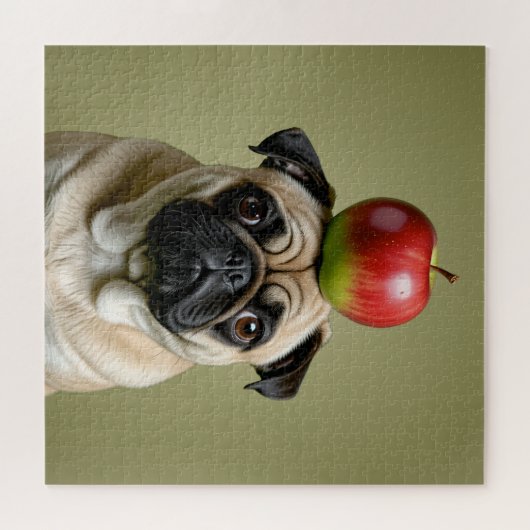 Pug Apple Legpuzzel (Horizontaal)