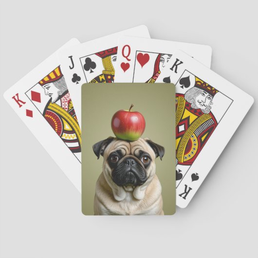 Pug Apple Pokerkaarten (Achterkant)