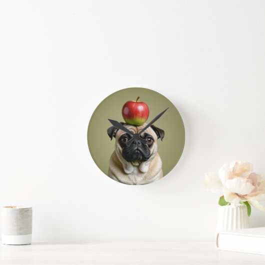 Pug Apple Ronde Klok (Huis)