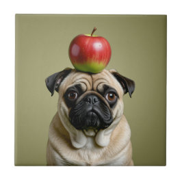 Pug Apple Tegeltje