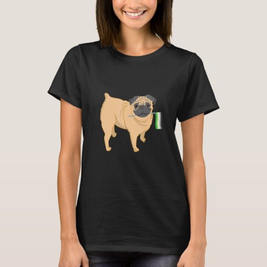 Pug Aromantische Trots T-shirt (Voorkant)