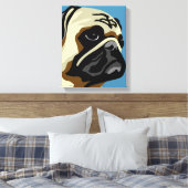 Pug Art Canvas Afdruk (Insitu (Slaapkamer))