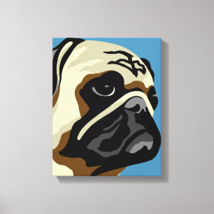 Pug Art Canvas Afdruk