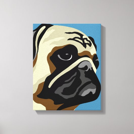 Pug Art Canvas Afdruk (Voorkant)