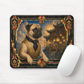 Pug, Art Deco-hond Muismat (Met muis)