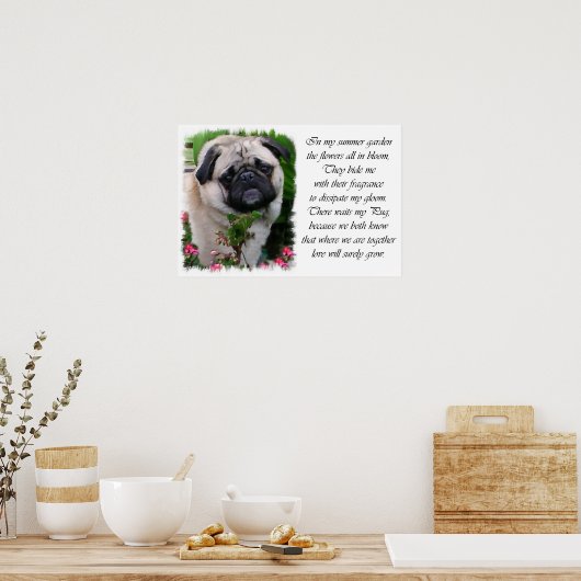 Pug Art Print (Keuken)