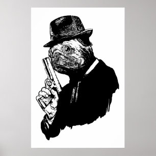 Pug Assassin Poster