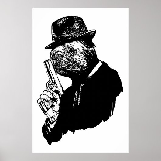 Pug Assassin Poster (Voorkant)