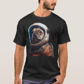 Pug Astronaut Space Dog Space Traveler Dog Moon Gi T-shirt (Voorkant)
