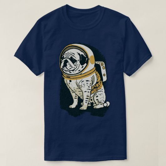 Pug Astronaut T-shirt (Design voorkant)
