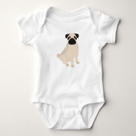 Pug Baby Bodysuit (Voorkant)