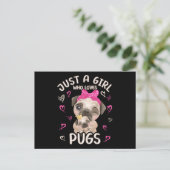Pug Baby Foul is gewoon een meisje dat van pugs ho Briefkaart (Staand voorkant)