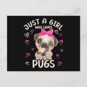 Pug Baby Foul is gewoon een meisje dat van pugs ho Briefkaart (Voorkant)