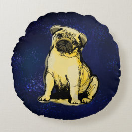 Pug-baby, ronde piloot rond kussen