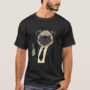Pug Badass Gangster Cartoon Funny Pet Hondenliefhe T-shirt