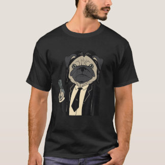 Pug Badass Gangster Cartoon Funny Pet Hondenliefhe T-shirt