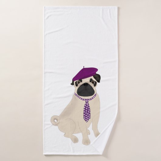 Pug badhanddoek (Badhanddoek)