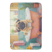 Pug badtijd Mooie badkamerdecoratie Badmat (Voorkant Verticaal)