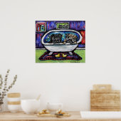 Pug-badtijd Poster (Keuken)