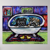 Pug-badtijd Poster (Voorkant)
