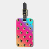 Pug Bagage Label Regenboog (Voorkant verticaal)